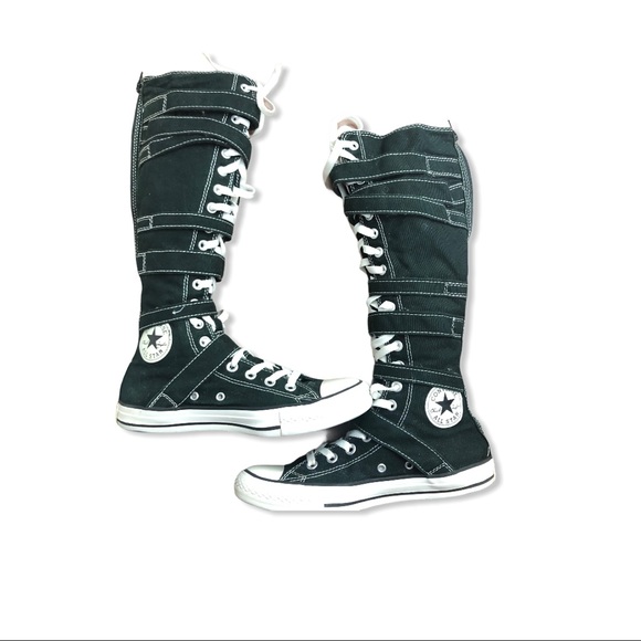 knee high converse with buckles